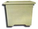 Square Rolled Rim Poly  Planters