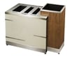 Recycling Station with attached Wood Planter