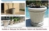 Cylinder Fiberglass Planters Composite-Stone-Roman Urn Planter