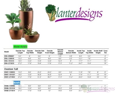 OVA-EF - Floor - table Planters