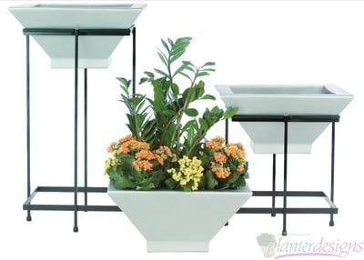 Fiberglass Terrace Bowl Planters