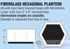 HEXAGONAL PLANTER - FIBERGLASS