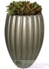 Combia-Tall Ribbed Vase style fiberglass planters.
