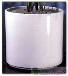 Ceramic-Look Cylinder Planter