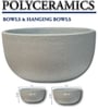 Hanging Polyceramic Planter Bowls