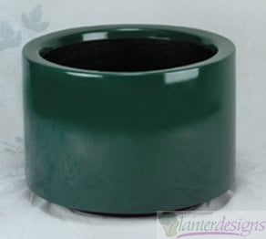 Rimmed Fiberglass Cylinder Floor Planters