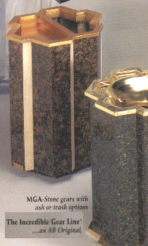 MGA-Gear deco ash n trash top - brass & marble