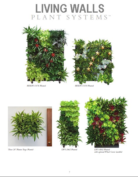 Living walls - wall planting systems